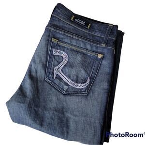𝅺ROCK & Republic Crystal Bootcut Wide Leg Jeans 29